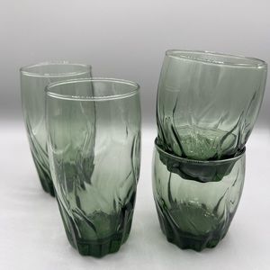 set of 4 vintage anchor hocking drinking glasses